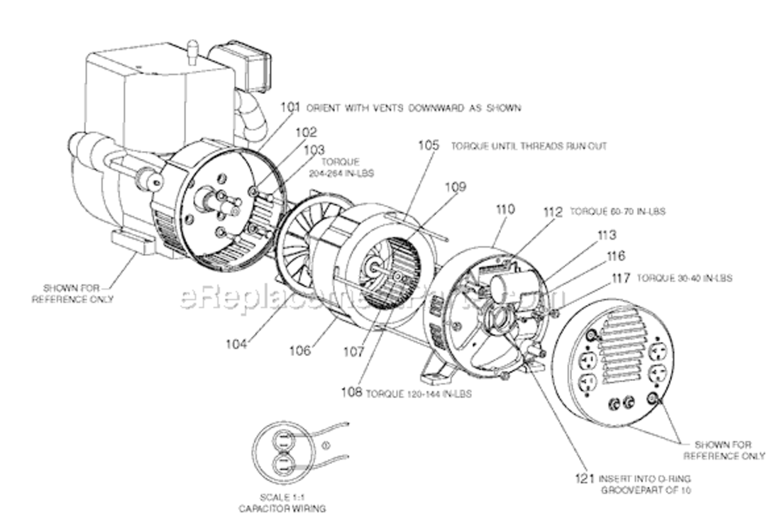 Page C Diagram and Parts List for BSI550-W Type 0 Porter Cable Generator